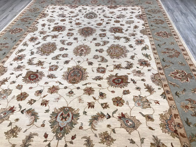 India Ziegler Hand Knotted Wool 10x14