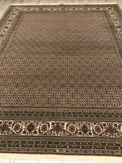 India Tabriz Mahi Hand Knotted Wool & Silk 8x10