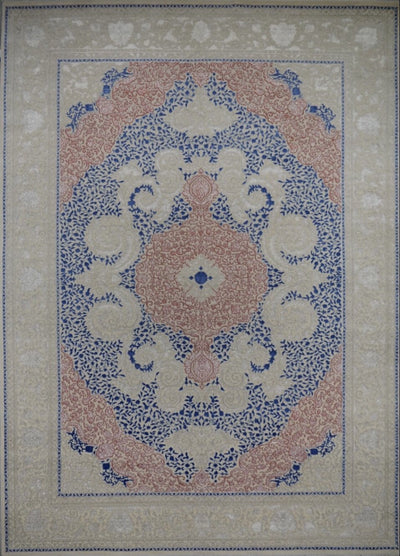 India Jankat Hand Knotted Wool & Silk 10x14