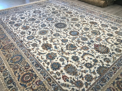India Kashan Hand Knotted Wool 12x15
