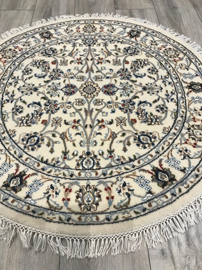 India Nain Hand Knotted Wool & Silk  3x3