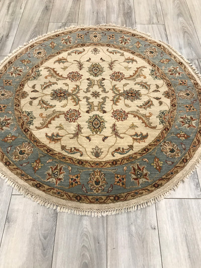 India Ziegler Hand Knotted Wool 4x4