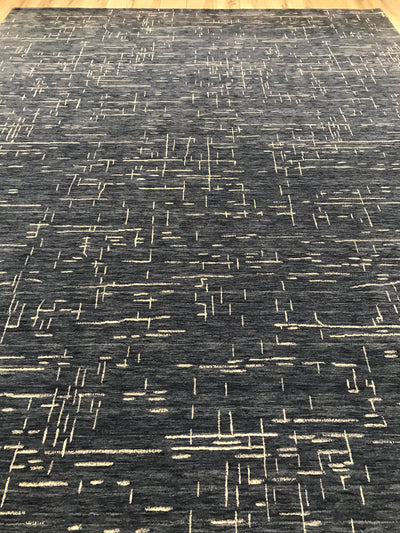 India Contemporary  Hand Loom Wool 9x12