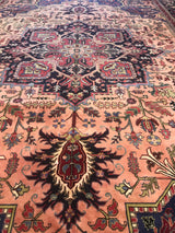 Persian Old Heriz Hand Knotted Wool 13x19