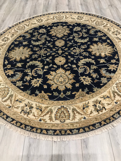 India Ziegler Hand Knotted Wool 6x6