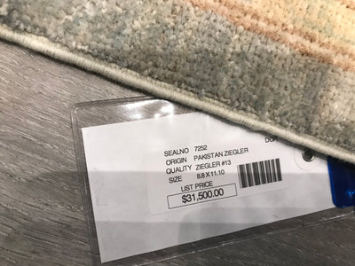 Pakistan Ziegler Hand Knotted Wool 9x12