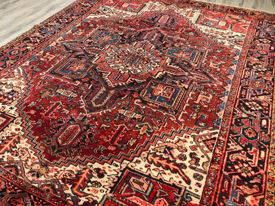 Persian Antique Heriz Hand Knotted Wool 8x11