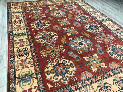 Pakistan Kazak Hand Knotted Wool 9x12