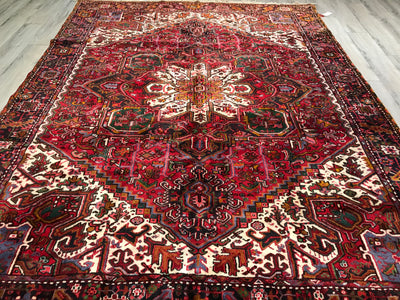 Persian Old Heriz Hand Knotted Wool  9x12