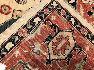 Pakistan Heriz Hand Knotted Wool 9x12