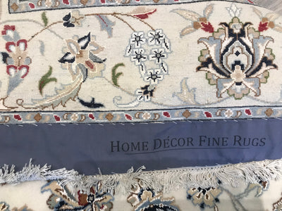 India Nain Hand Knotted Wool & Silk 8x10