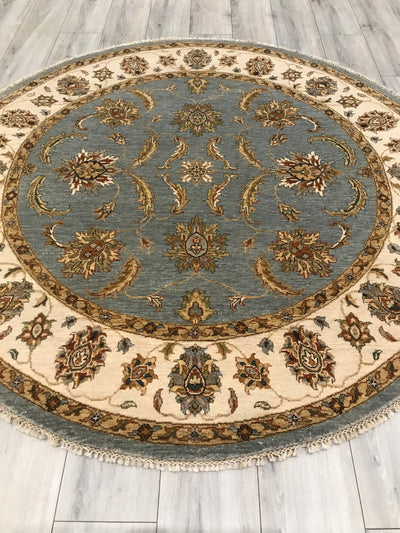 India Ziegler Hand Knotted Wool 6x6