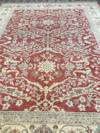 Pakistan Ziegler Hand Knotted Wool 9x12