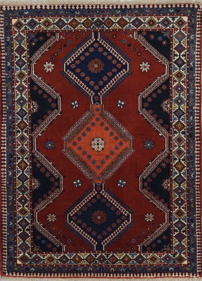 Persian Shiraz Hand knotted Wool 4x6