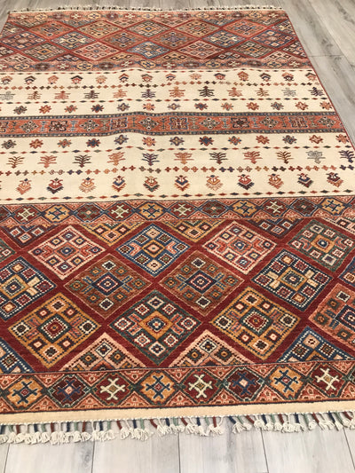 Pakistan Korjeen Hand Knotted Wool 6x8