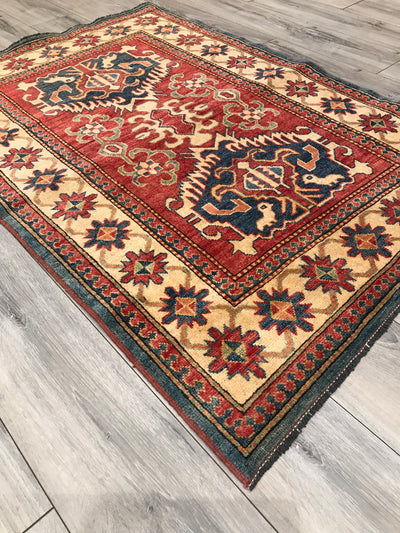 Pakistan Kazak Hand Knotted Wool 4x6
