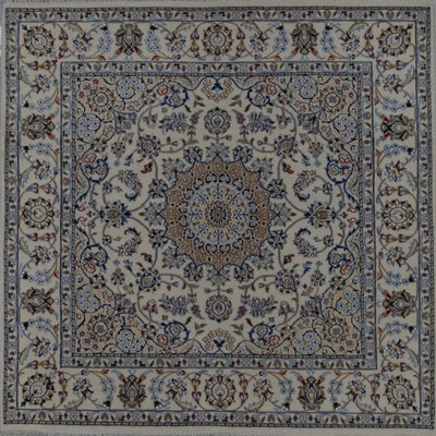 India Nain Hand Knotted Wool & Silk 5x5