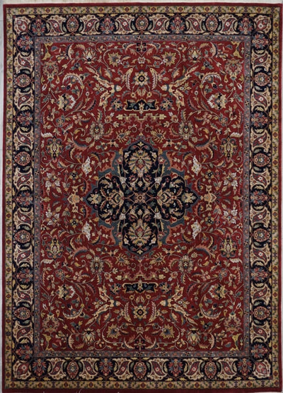 India Fine Sarouq Hand Knotted Wool 9X12