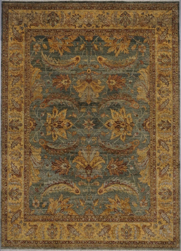India Agra Ziegler Hand Knotted Wool 8x10