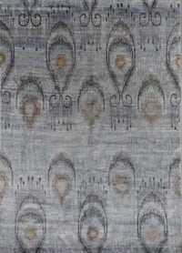 India Contemporary Hand Knotted Wool & Bamboo Silk 8x10