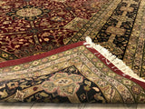 India Jaipur Hand knotted wool 12x18