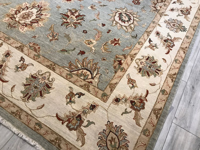 India Ziegler Hand Knotted Wool 10x14