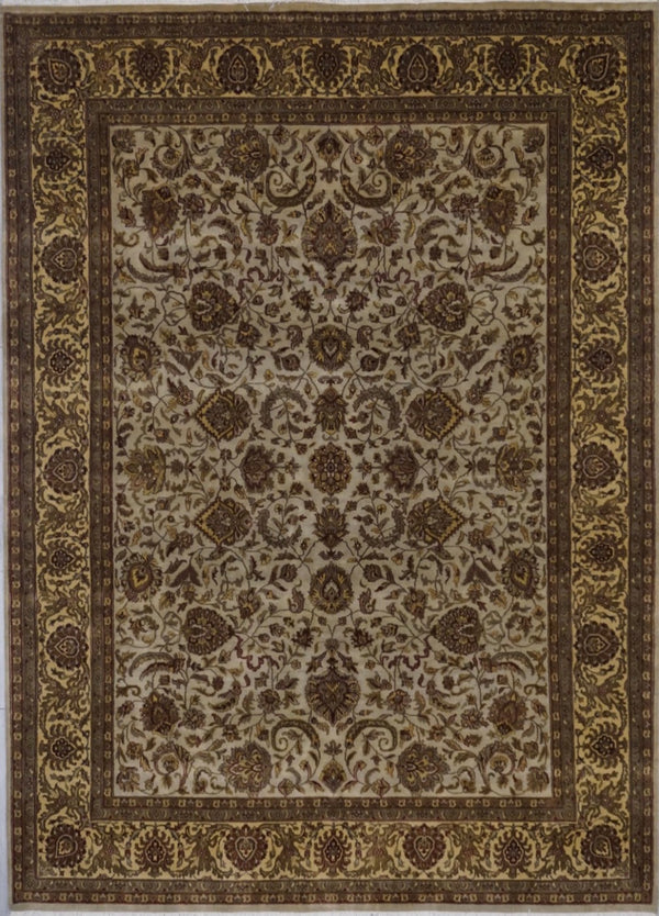 India Jaipur Hand Knotted Wool 8x10