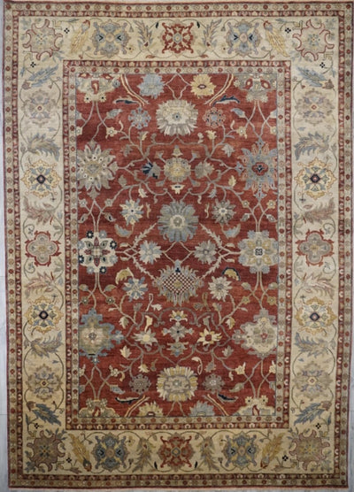 India Oushak Hand Knotted Wool 10x14