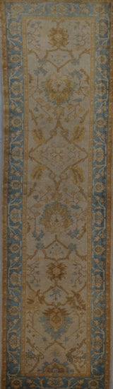 Turkish Oushak Hand Knotted Wool 3X10