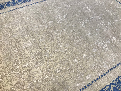 India Transitional Hand Knotted Wool & Silk 9x12