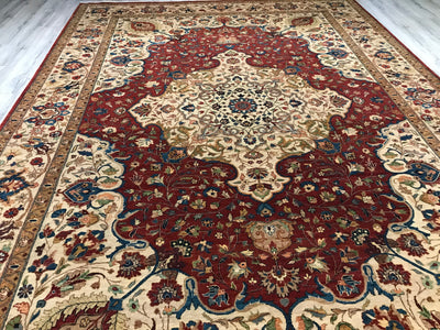 India Tabriz Hajijalili Hand Knotted Wool 10x14
