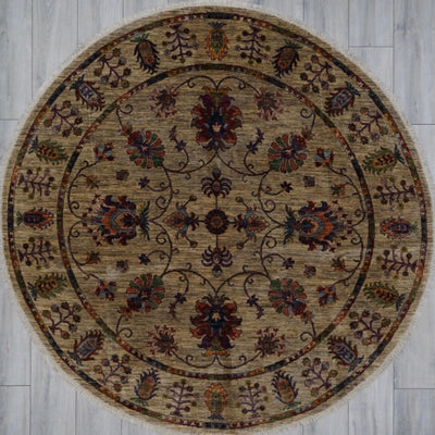 Pakistan Oushak Hand Knotted Wool 7x7