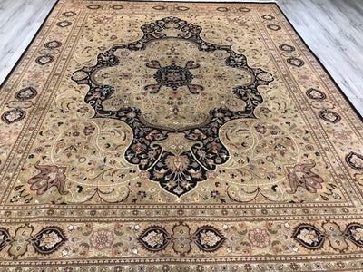Pakistan Tabriz 16/18 Q Hand Knotted Wool 8x10