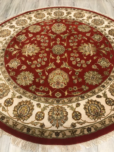 India Ziegler Hand Knotted Wool 6x6