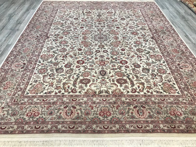 Chinese Tabriz Hand knotted Wool & Silk  8X10