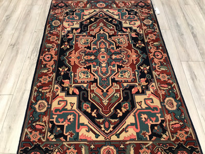 China Heriz Hand Knotted Wool 4x6