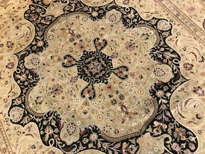 Pakistan Tabriz 16/18 Q Hand Knotted Wool 8x10