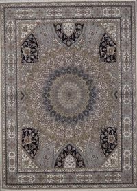 India Tabriz Dome Hand knotted Wool & silk 8x10