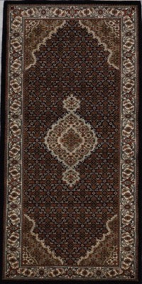 India Tabriz Hand Knotted Wool & Silk 3x7