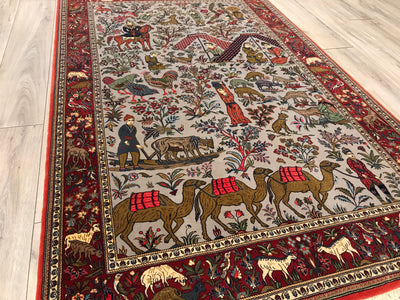 Persian Qum 5x8 Hand Knotted