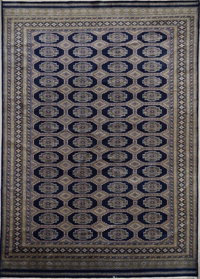 Pakistan Bokahra Hand Knotted Wool & Silk 8X10