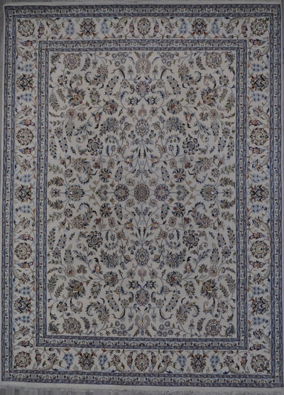 India Nain Hand Knotted Wool & Silk 8x10