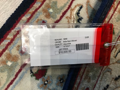 India Nain Hand Knotted Wool & silk 5x7