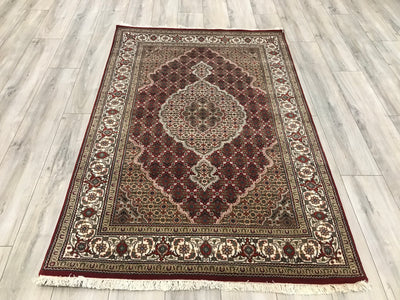India Tabriz Mahi Hand Knotted Wool & silk 4x6