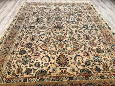 India Kashan Hand Knotted Wool 9x12