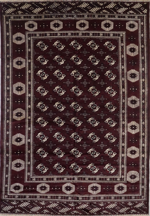 Persian Turkaman Hand knotted Wool 9x13
