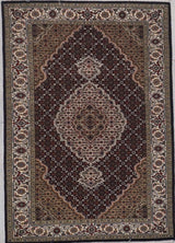 India Tabriz Mahi Hand Knotted Wool & silk 3x5