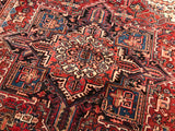 Persian Antique heriz hand Knotted wool 8x11