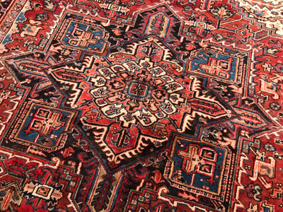 Persian Antique Heriz Hand Knotted Wool 8x11