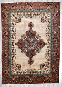 Old Persian Tabriz Hand Knotted Wool 8x10.6